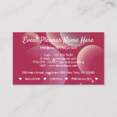 バルーンイベントパーティープランナーデコレーションレッド 名刺 (裏面)