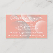 バルーンイベントパーティープランナー装飾赤面 名刺 (裏面)