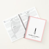 バルーンウィスク赤面ピンクホワイト ノートブック (内部)