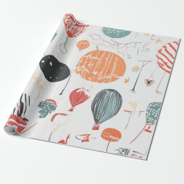 バルーンウォーターのカラーお祝い ラッピングペーパー