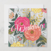 バルーンウッドスクエアのブーケ 招待状 (正面)