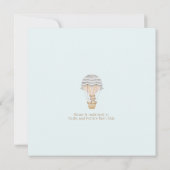 バルーンウッドランドテディベア赤ちゃんシャワー招待状 招待状 (裏面)