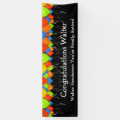 バルーンオフィス退職お祝いバナー 横断幕 (縦)