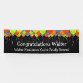 バルーンオフィス退職お祝いバナー 横断幕 (横)