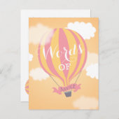 バルーンオレンジ色の言葉のアドバイスママ葉書 アドバイスカード (正面/裏面)