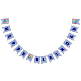 バルーンオンハッピーバースデー バンティングフラッグ