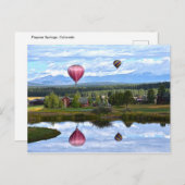 バルーンオーバーパゴサ春ゴルフコース,コロラド ポストカード (正面/裏面)