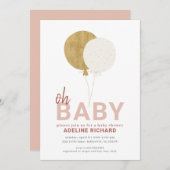 バルーンオーベビーシャワー招待状 招待状 (正面/裏面)
