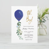 バルーンオーボーイベビーシャワー招待状 招待状 (スタンド正面)