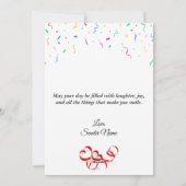 バルーンカスタムと紙吹雪付き誕生日カード シーズンカード (裏面)