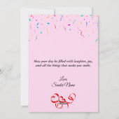 バルーンカスタムと紙吹雪付き誕生日カード シーズンカード (裏面)