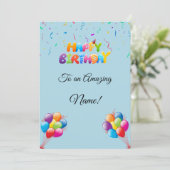 バルーンカスタムと紙吹雪付き誕生日カード シーズンカード (スタンド正面)