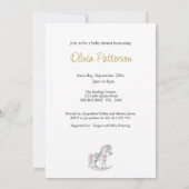 バルーンカスタムを保持するキツネ 招待状 (裏面)