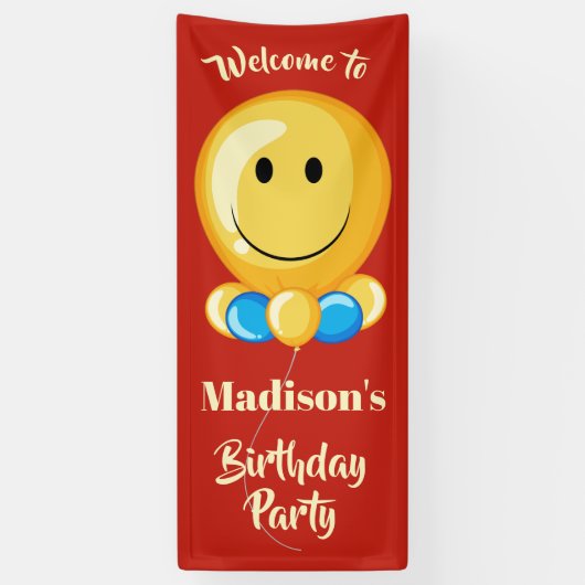 バルーンカスタム文字とカラーバナー 横断幕 (縦)