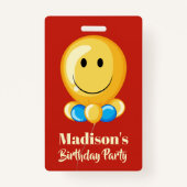 バルーンカスタム文字とカラーパーティーバッジ バッジ (正面)