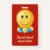 バルーンカスタム文字とカラーパーティーバッジ バッジ (裏面)