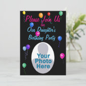 バルーンカスタム誕生日招待状 招待状 (スタンド正面)