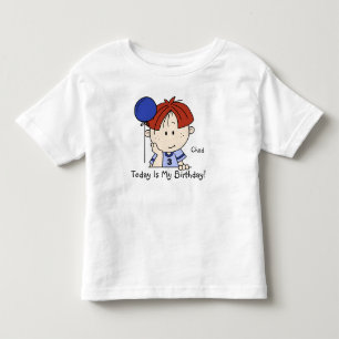バルーンカスタム誕生日Tシャツ付きレッドヘッドボーイ トドラーTシャツ