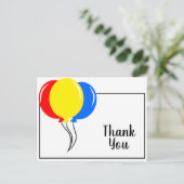 バルーンカラフルありがとう ポストカード (スタンド正面)