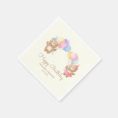 バルーンカラフルがジョイント誕生日 スタンダードカクテルナプキン (角)