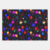 バルーンカラフルと星 ラッピングペーパーシート (正面3)