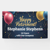 バルーンカラフルカスタム退職パーティーバナー 横断幕 (横)