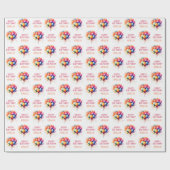 バルーンカラフルキッズハッピーバースデープレゼント ラッピングペーパー (フラット)