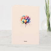 バルーンカラフルキッズハッピーバースデー カード (裏面)