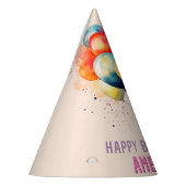 バルーンカラフルキッズハッピーバースデー パーティーハット (左)