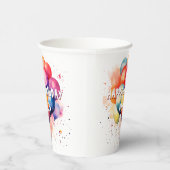 バルーンカラフルキッズハッピーバースデー 紙コップ (右)