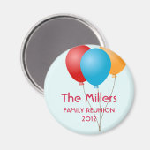 バルーンカラフルサマーファミリー懇親会カスタム マグネット (正面/裏面)