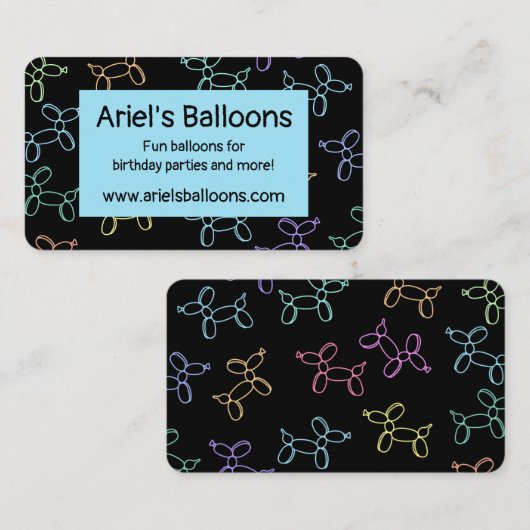 バルーンカラフルツイスター名刺 名刺 (正面/裏面)