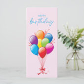 バルーンカラフルハッピーバースデーグリーティングカード (スタンド正面)