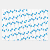 バルーンカラフルハッピーバースデー大事な行事 ラッピングペーパーシート (正面)