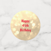 バルーンカラフルハッピー45番目の誕生日デザイン コンフェッティ (スモール正面)