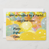 バルーンカラフルパーティの招待状 招待状 (正面)