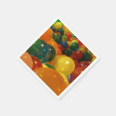 バルーンカラフルパーティーデザイン スタンダードカクテルナプキン (角)