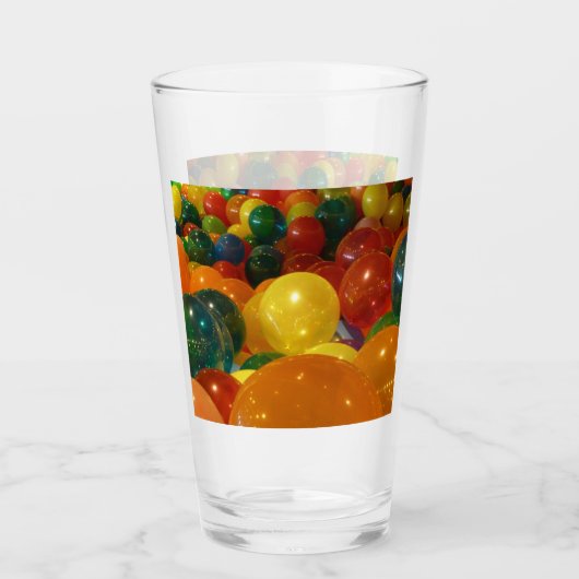 バルーンカラフルパーティーデザイン タンブラーグラス (正面)