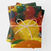 バルーンカラフルパーティーデザイン ラッピングペーパーシート (インサイチュ)