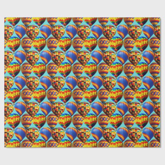 バルーンカラフルフェスティバルコラージュ ラッピングペーパー (フラット)