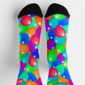 バルーンカラフルフェスティバルハッピーうれしそうなお祝い ソックス (上部)