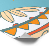 バルーンカラフルフェスティバルパターンデザイン ポスター (角)