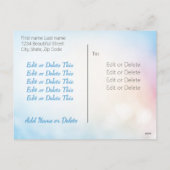 バルーンカラフルフェスティバル紙吹雪新年おめでとう シーズンポストカード (裏面)