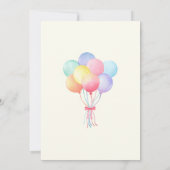 バルーンカラフルベツインボーイズ誕生日 招待状 (裏面)