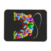 バルーンカラフルレインボーレイバルーンアーチ マグネット (横)