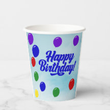 「バルーンカラフル付きハッピーバースデー