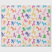 バルーンカラフル動物の包装紙 ラッピングペーパー (フラット)