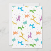 バルーンカラフル動物の誕生日パーティー、任意の年齢 招待状 (裏面)