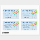 バルーンカラフル子供の誕生日ありがとう 長方形シール (シート)