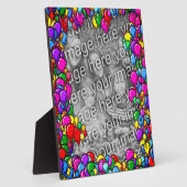 バルーンカラフル独自の写真を作成 フォトプラーク (側面)